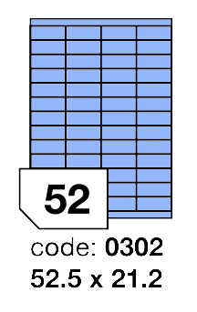 Samolepící etikety Rayfilm Office 52,5x21,2 mm 300 archů, matně modrá, R0123.0302D