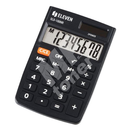 Kalkulačka Eleven SLD-100NR, černá, kapesní, osmimístná 1