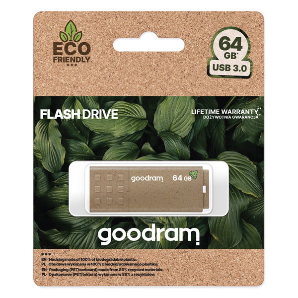 64GB Goodram UME3, USB flash disk 3.0, Eco friendly