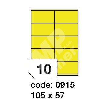 Samolepící etikety Rayfilm Office 105x57 mm 100 archů, matně žlutá, R0121.0915A 1