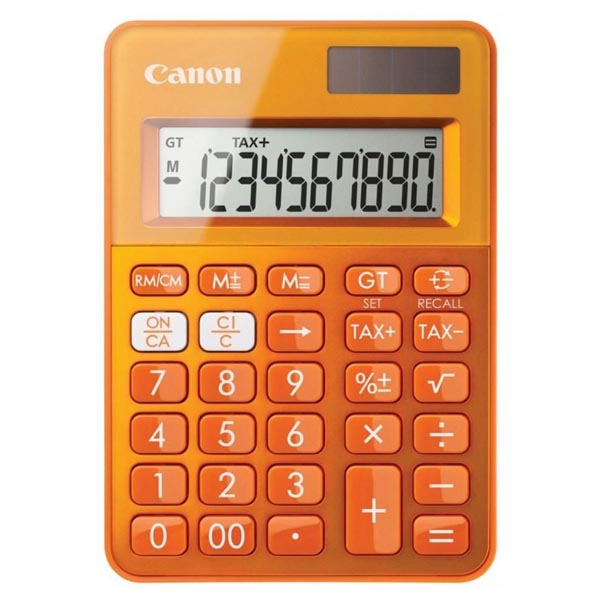 Kalkulačka Canon LS-100K, oranžová, stolní, desetimístná