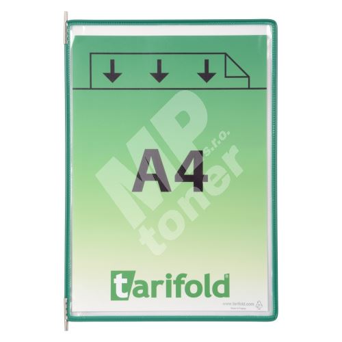 Tarifold závěsný rámeček s kapsou, A4, otevřený shora, zelený, 10 ks 1