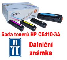 Sada tonerů HP CE410X-3A, CMYK, MP print + dálniční známka 1 (1)