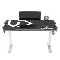 Herní stůl Ultradesk Force Snow, 166x70, 66-86 cm, 5 úrovní výšky, s XXL podložkou, 14 (13)