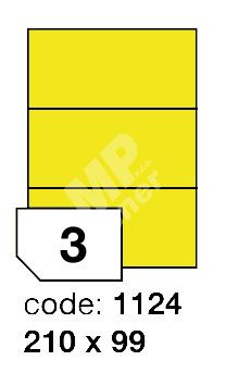 Samolepící etikety Rayfilm Office 210x99 mm 300 archů, fluo žlutá, R0131.1124D 1