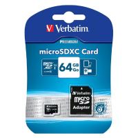 64GB Verbatim Micro SDC micro SDXC, 44084, UHS-I, s adaptérem 64GB Verbatim Micro SDC micro SDXC, 44084, UHS-I, s adaptérem