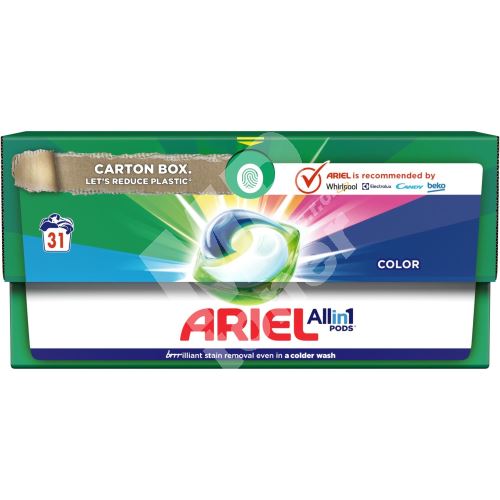 Ariel All-in-1 Pods Color gelové kapsle na barevné prádlo 31 kusů 1