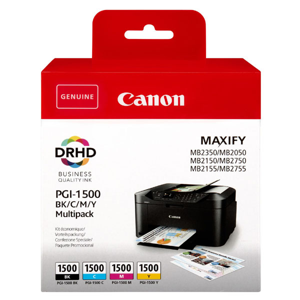 Inkoustová cartridge Canon PGI-1500, Maxify MB2050, CMYK, 9218B005, originál