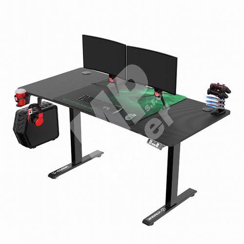 Herní stůl Ultradesk Level V2 Green, 140x68x72-117cm, elektricky nastavitelná výška 1