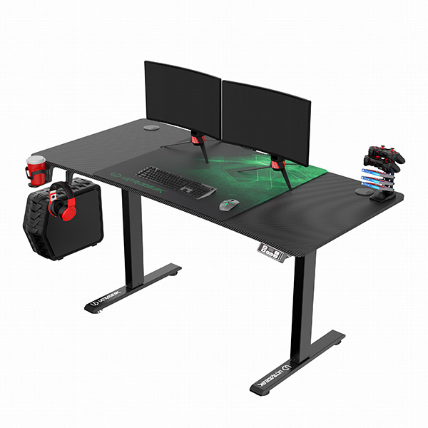 Herní stůl Ultradesk Level V2 Green, 140x68x72-117cm, elektricky nastavitelná výška