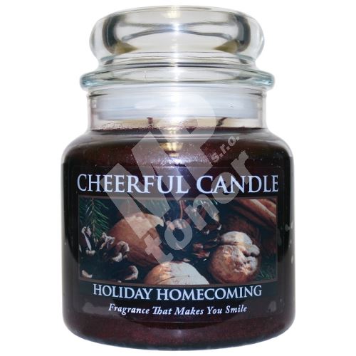 Cheerful Candle Vonná svíčka ve skle Návrat z Prázdnin - Holiday Homecoming, 16oz 1