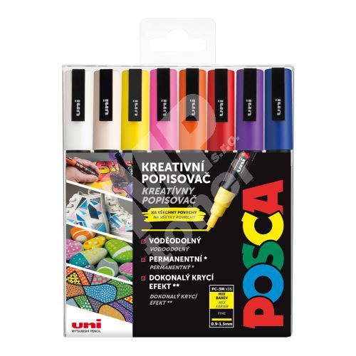Uni Posca sada akrylových popisovačů PC-3M, 16 ks, mix barev 1