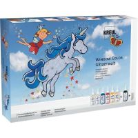 Sada barev na sklo Kreul Window Color Glitter Fantasy, Hobby Line