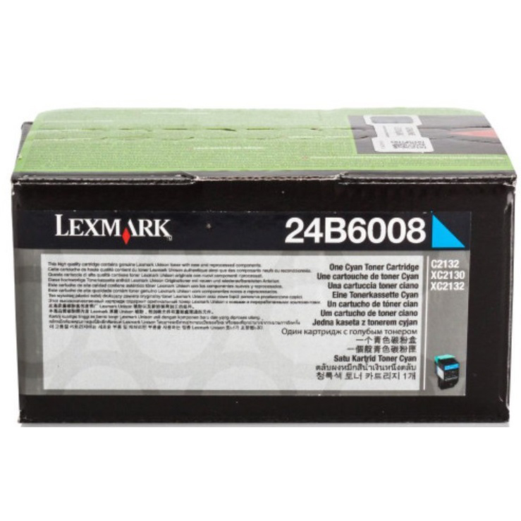 Toner Lexmark 24B6008, C2132, XC2130, XC2132, cyan, originál