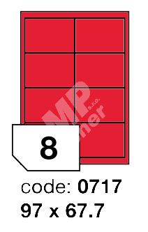 Samolepící etikety Rayfilm Office 97x67,7 mm 300 archů, matně červená, R0122.0717D 1