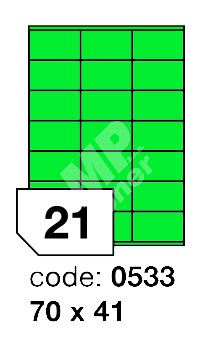 Samolepící etikety Rayfilm Office 70x41 mm 300 archů, matně zelená, R0120.0533D 1