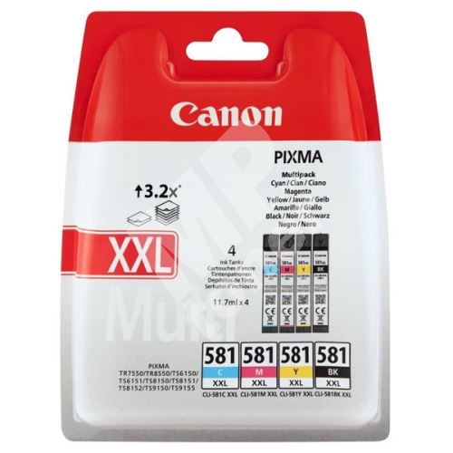 Cartridge Canon CLI-581 XXL, 1998C005, CMYK, originál 1
