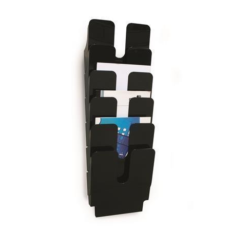 Držák na letáky Durable Flexiplus 6, černá, A4, nástěnný, stojící