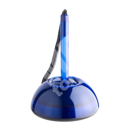 Kuličkové pero ICO Lux ve stojánku, transparetní modré 1