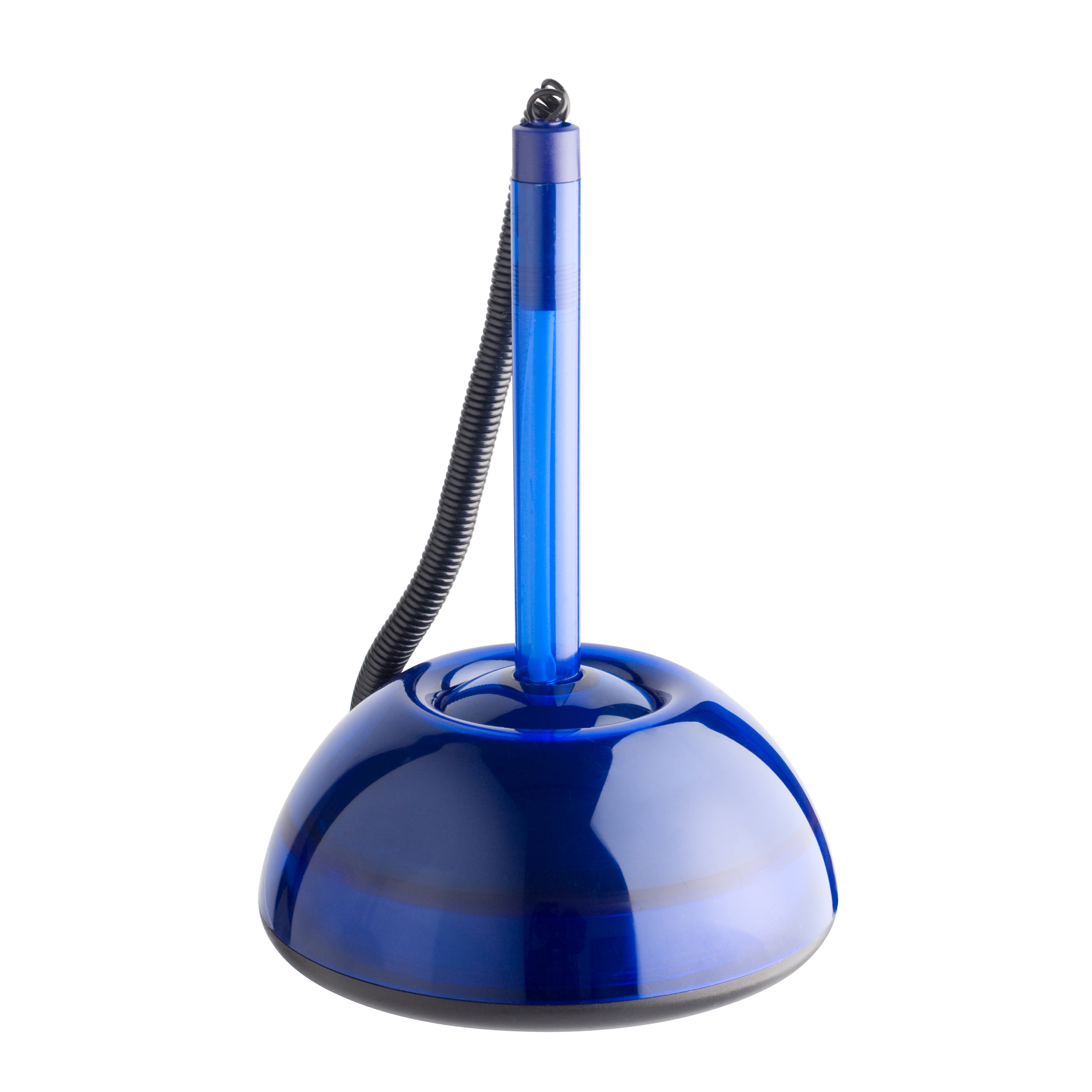 Kuličkové pero ICO Lux ve stojánku, transparetní modré