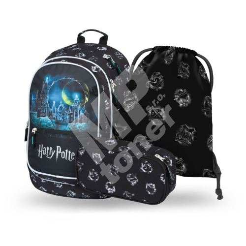 Set 3 dílný Baagl Core, Harry Potter Bradavice, batoh, penál, sáček 1