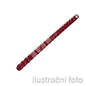 Plastové hřbety pro vazbu 9/16", 12 mm, červené 1