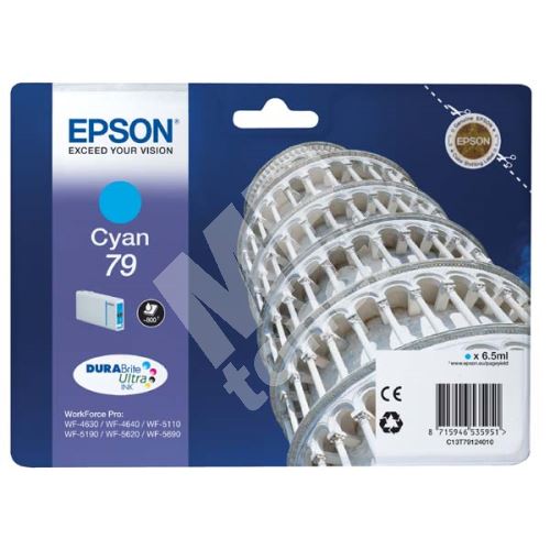 Cartridge Epson C13T79124010, 79L, cyan, originál 1