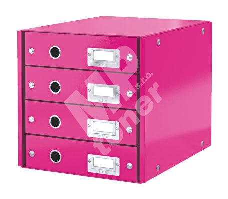 Archivační box zásuvkový Leitz Click-N-Store, 4 zásuvky, růžový 1