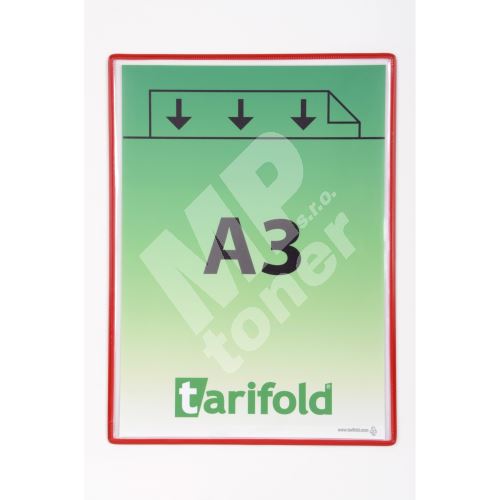 Tarifold rámeček s kapsou, A3, otevřený shora, červený, 5 ks 1