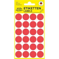 Etikety na ruční popis kolečko průměr 18 mm - červené - 3004