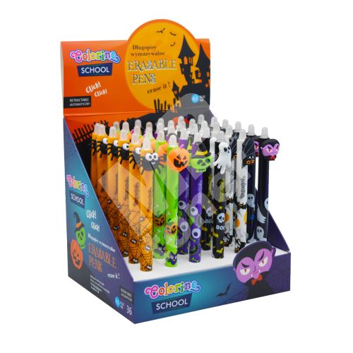 Colorino Halloween, gumovatelné pero, modrá náplň 1