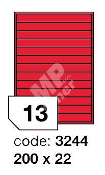 Samolepící etikety Rayfilm Office 200x22 mm 300 archů, fluo červená, R0132.3244D 1