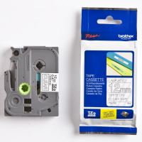 Páska do štítkovače Brother TZe-135, 12mm, bílý tisk/průsvitný podklad, originál