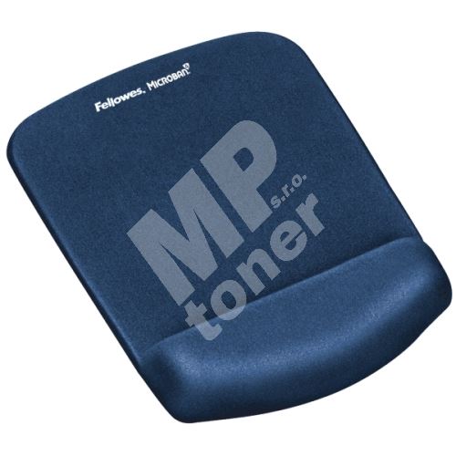 Podložka pod myš a zápěstí Fellowes PlushTouch modrá 1