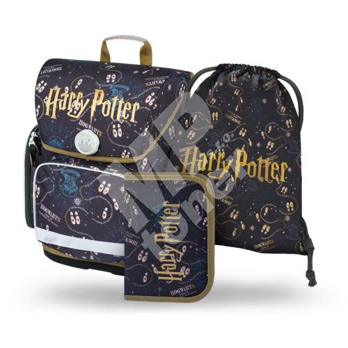 Set 3 dílný Baagl Harry Potter Pobertův plánek, Ergo, batoh, penál, sáček 1