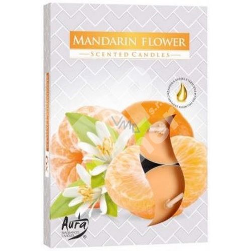 Bispol Aura Mandarin Flower - Květy mandarinky vonné čajové svíčky 6 kusů 1