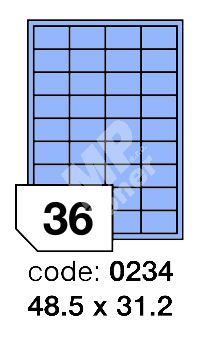 Samolepící etikety Rayfilm Office 48,5x31,2 mm 300 archů, matně modrá, R0123.0234D 1