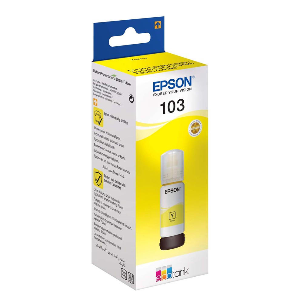Inkoustová cartridge Epson C13T00S44A, EcoTank L3151, L3150, L3111, yellow, 103, originál