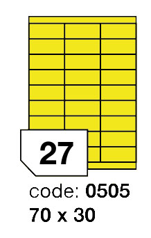 Samolepící etikety Rayfilm Office 70x30 mm 300 archů, matně žlutá, R0121.0505D