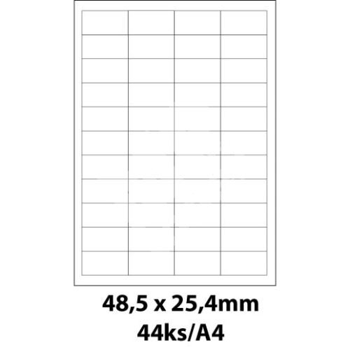 Print etikety Emy 48,5x25,4 mm, 44ks/arch, 100 archů, samolepící 1
