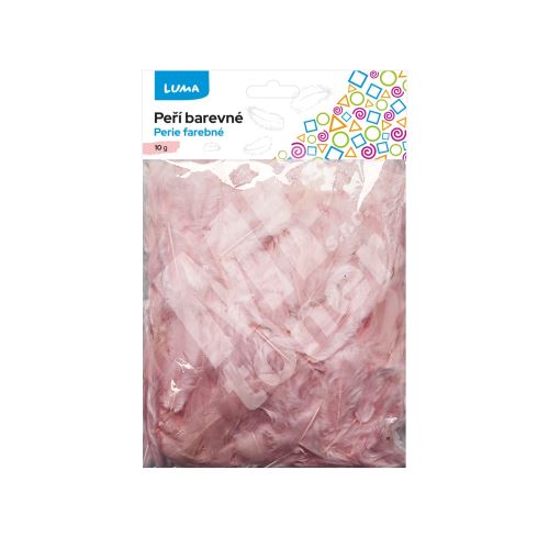 Peří barevné Luma, růžové, 10g 1