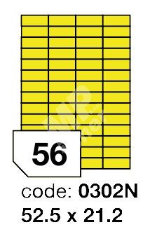Samolepící etikety Rayfilm Office 52,5x21,2 mm 300 archů, matně žlutá, R0121.0302ND 1