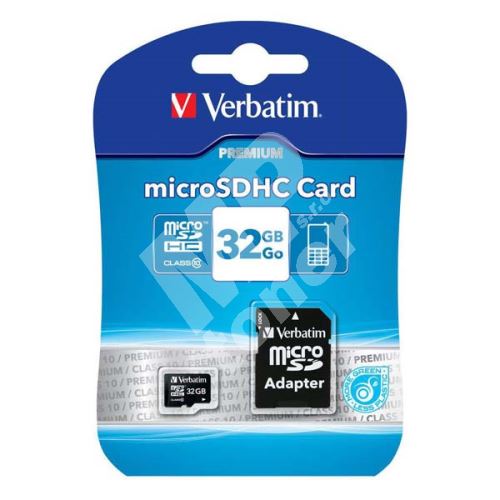 Verbatim 32GB Micro SDHC, micro SDHC, 44083, Class 10, pro archivaci dat 1