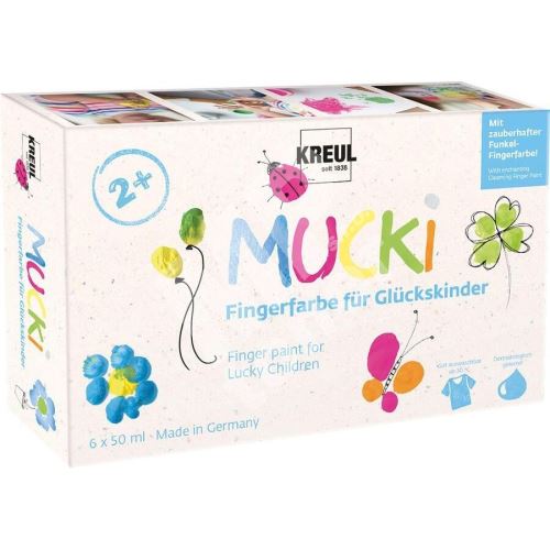 Sada prstových barev Kreul MUCKI FORTUNE, 6 barev x 50ml 1