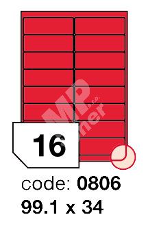 Samolepící etikety Rayfilm Office 99,1x34 mm 300 archů, matně červená, R0122.0806D 1