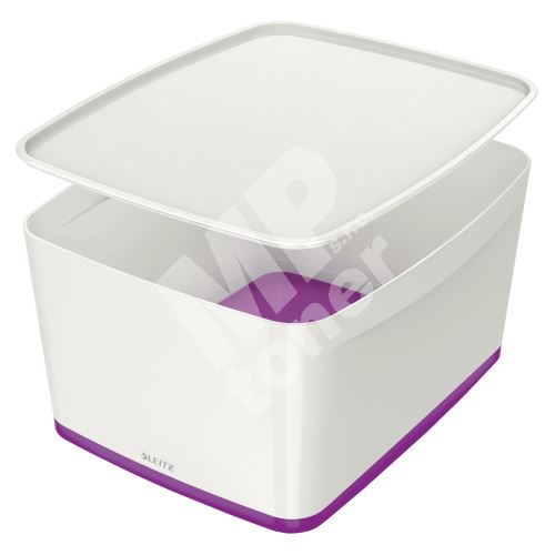Leitz MyBox Wow úložná krabice s víkem, velikost L, purpurová 1