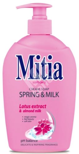 Mitia Spring & Milk tekuté mýdlo s výtažky z lotosu dávkovač 500 ml 1