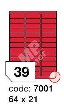 Samolepící etikety Rayfilm Office 64x21 mm 300 archů, matně červená, R0122.7001D 1