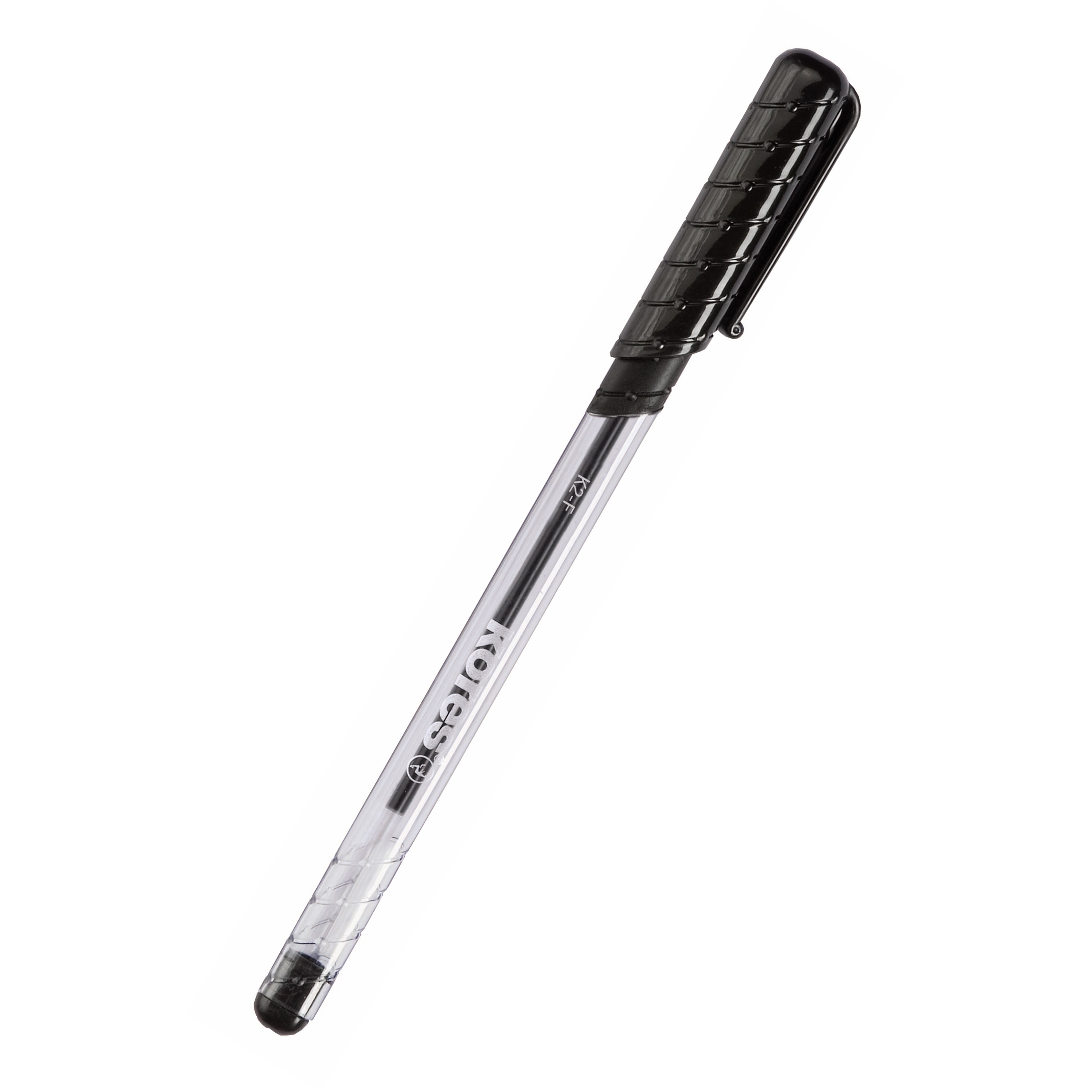 Kuličkové pero Kores K2, černé, F-0,5 mm
