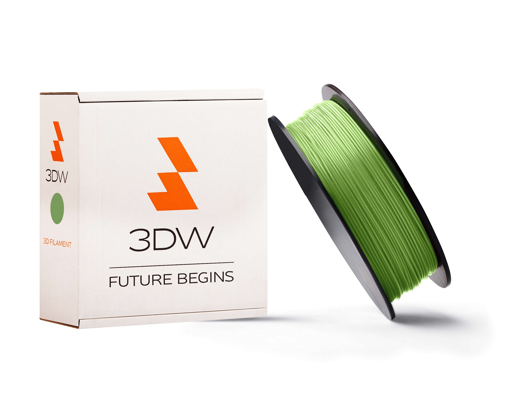 Tisková struna 3DW (filament) PLA, 1,75mm, 0,5kg, fluozelená, 190-210°C